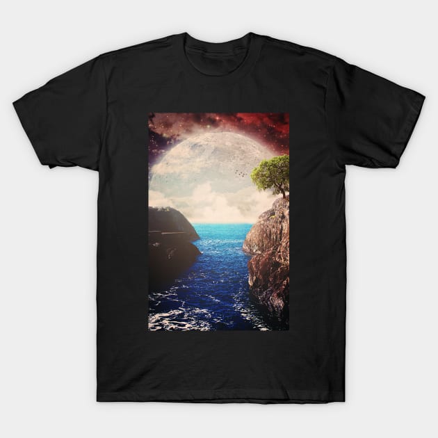 Where the moon meets the sea T-Shirt by SeamlessOo